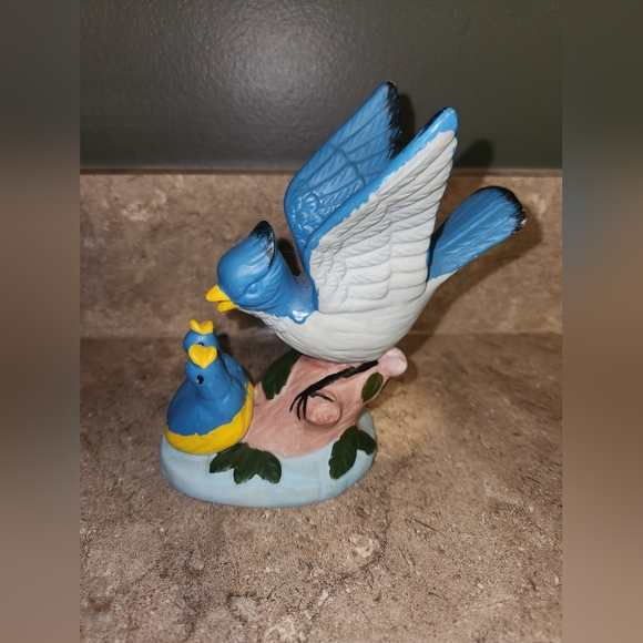 Vintage Unmarked Bluebird‎ With Babies Figurine - Picture 8 of 8